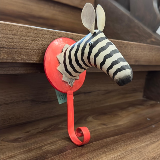 Pape Kunstgewerbe Wandhaken - Zebra auf Rot