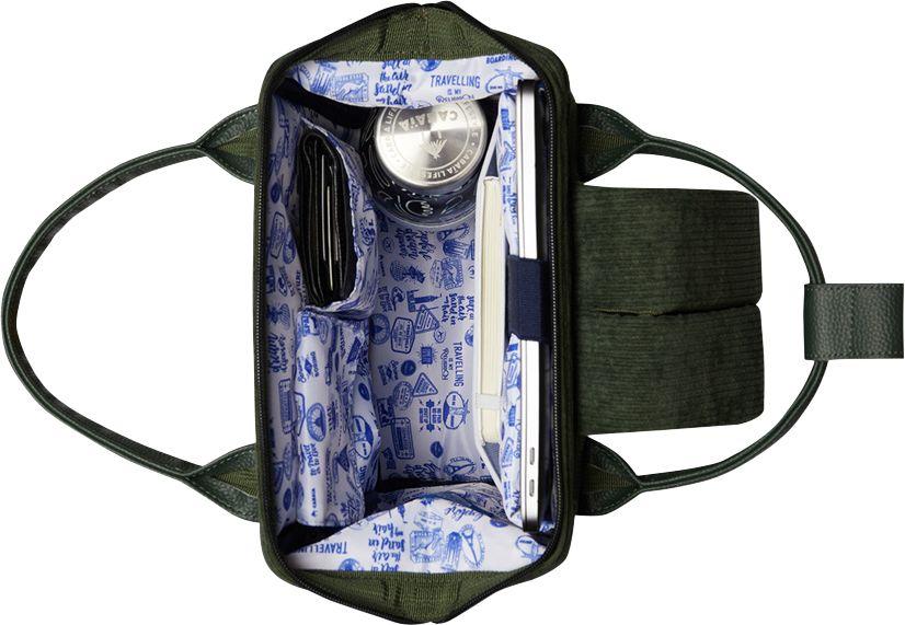 Cabaia Rucksack DOHA Small mit Laptop-Fach - Oliv Grün Cord Cabaia Rucksack DOHA Small mit Laptop-Fach - Oliv Grün Cord