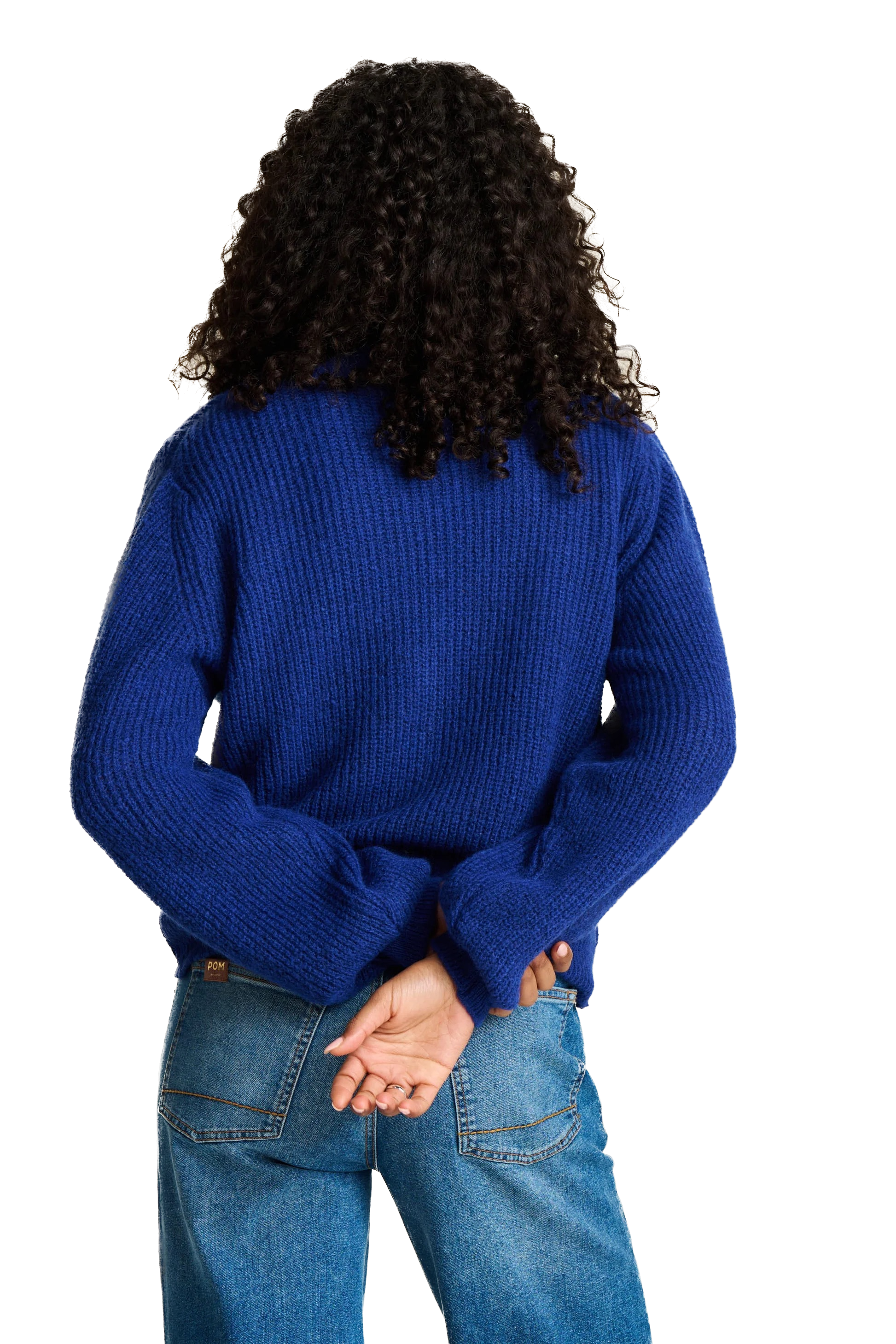 POM Amsterdam Strickjacke in Bright Blue - SALE POM Amsterdam Strickjacke in Bright Blue - SALE