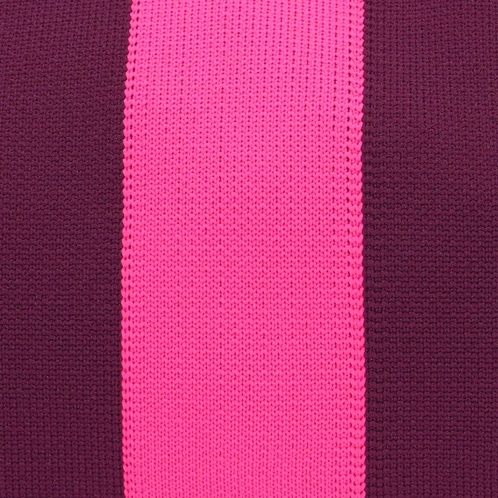 LOT83 Kulturtasche oder Clutch Emma - Weinrot & Pink Gestreift