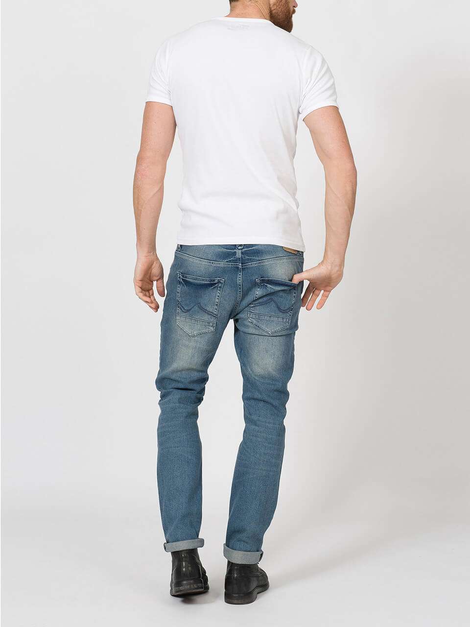 Petrol Industries Tymore Tapered Fit Jeans in Vintage Blau