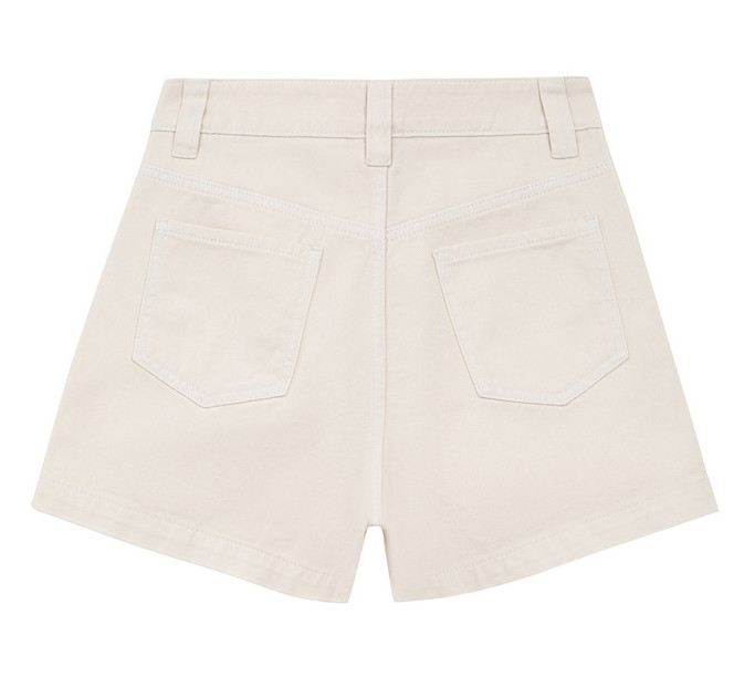 Grace & Mila Jeans Short High Waist in Ecru Weiß Grace & Mila Jeans Short High Waist in Ecru Weiß