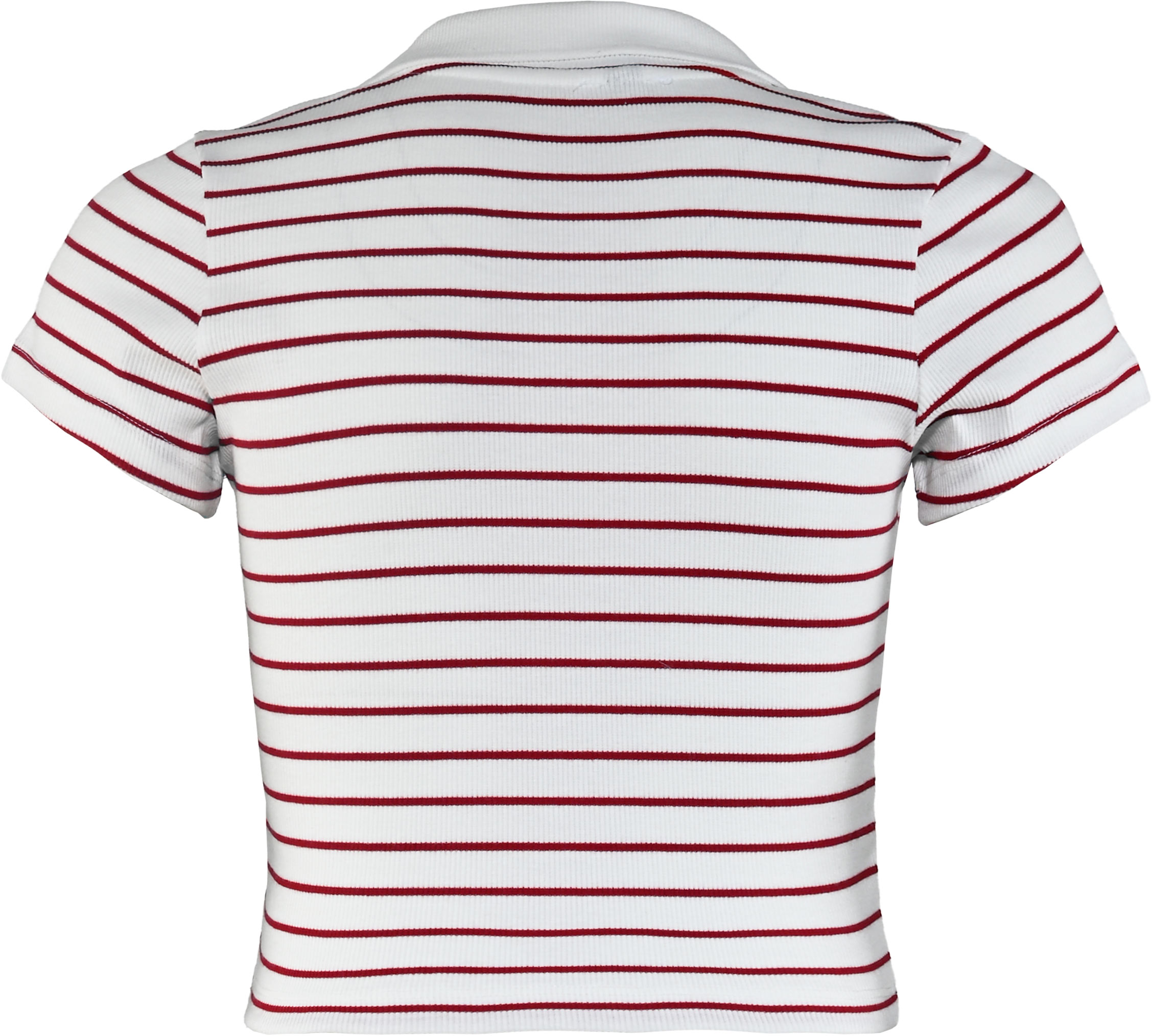 Blue Effect Mädchen Cropped Polo Shirt - Rot Gestreift Blue Effect Mädchen Cropped Polo Shirt - Rot Gestreift