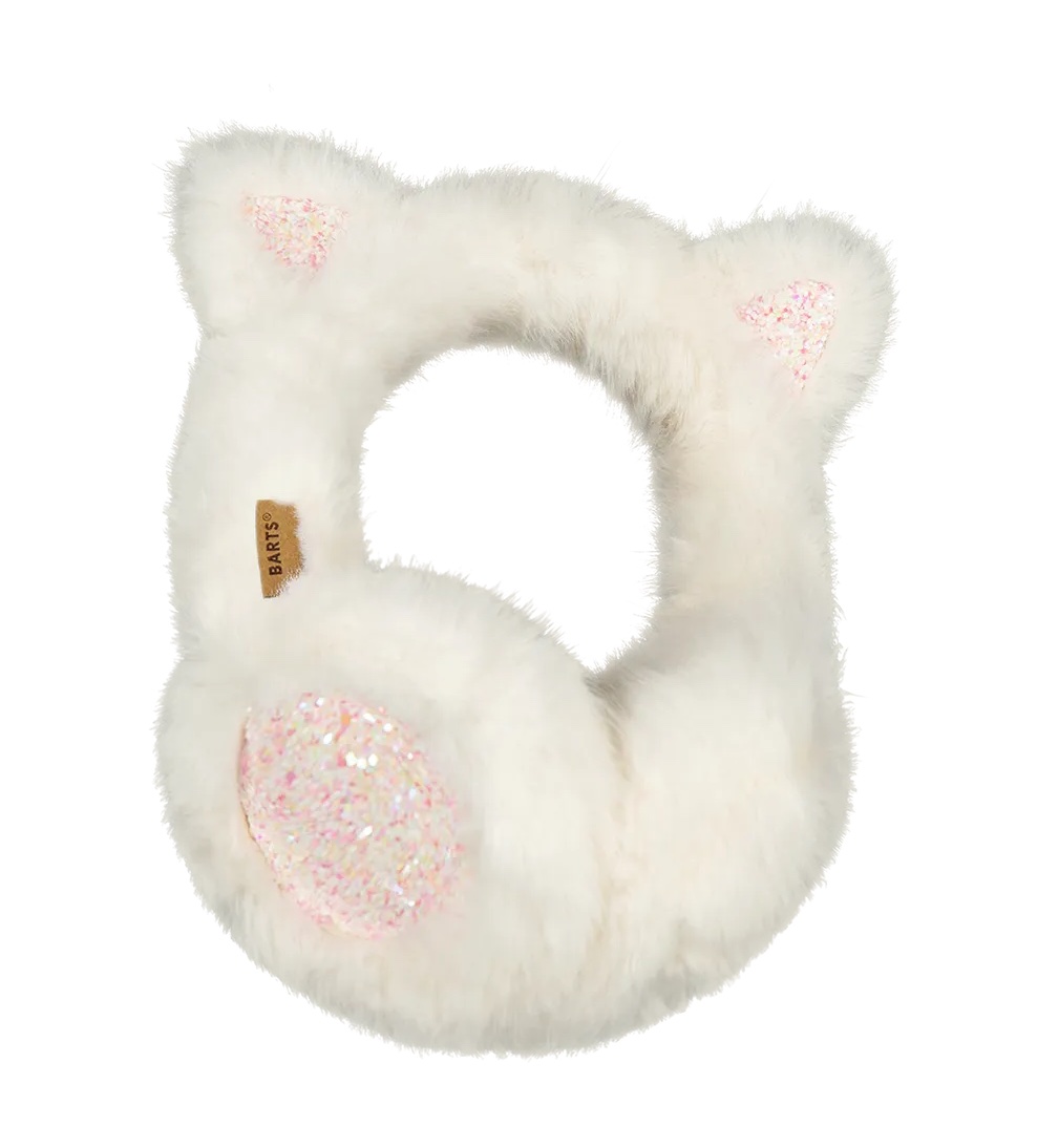 Barts Kids Twincky Ohrwärmer Earmuffs mit Kunstfell & Glitzer in Weiß & Rosa mit Öhrchen Barts Kids Twincky Ohrwärmer Earmuffs mit Kunstfell & Glitzer in Weiß & Rosa mit Öhrchen