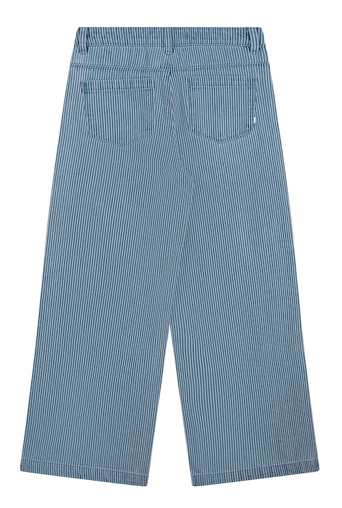 Someone Awesome Wide Leg Baumwolle Viskose Jeans Blau Gestreift Someone Awesome Wide Leg Baumwolle Viskose Jeans Blau Gestreift