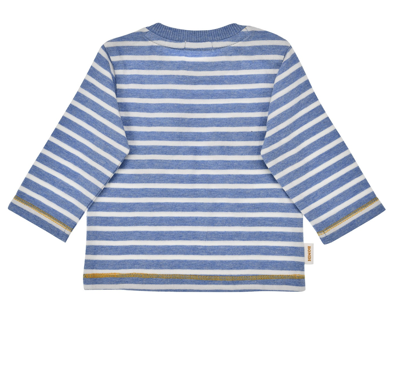 Bondi Langarmshirt Geringelt in Hellblau - Baufahrzeuge - SALE