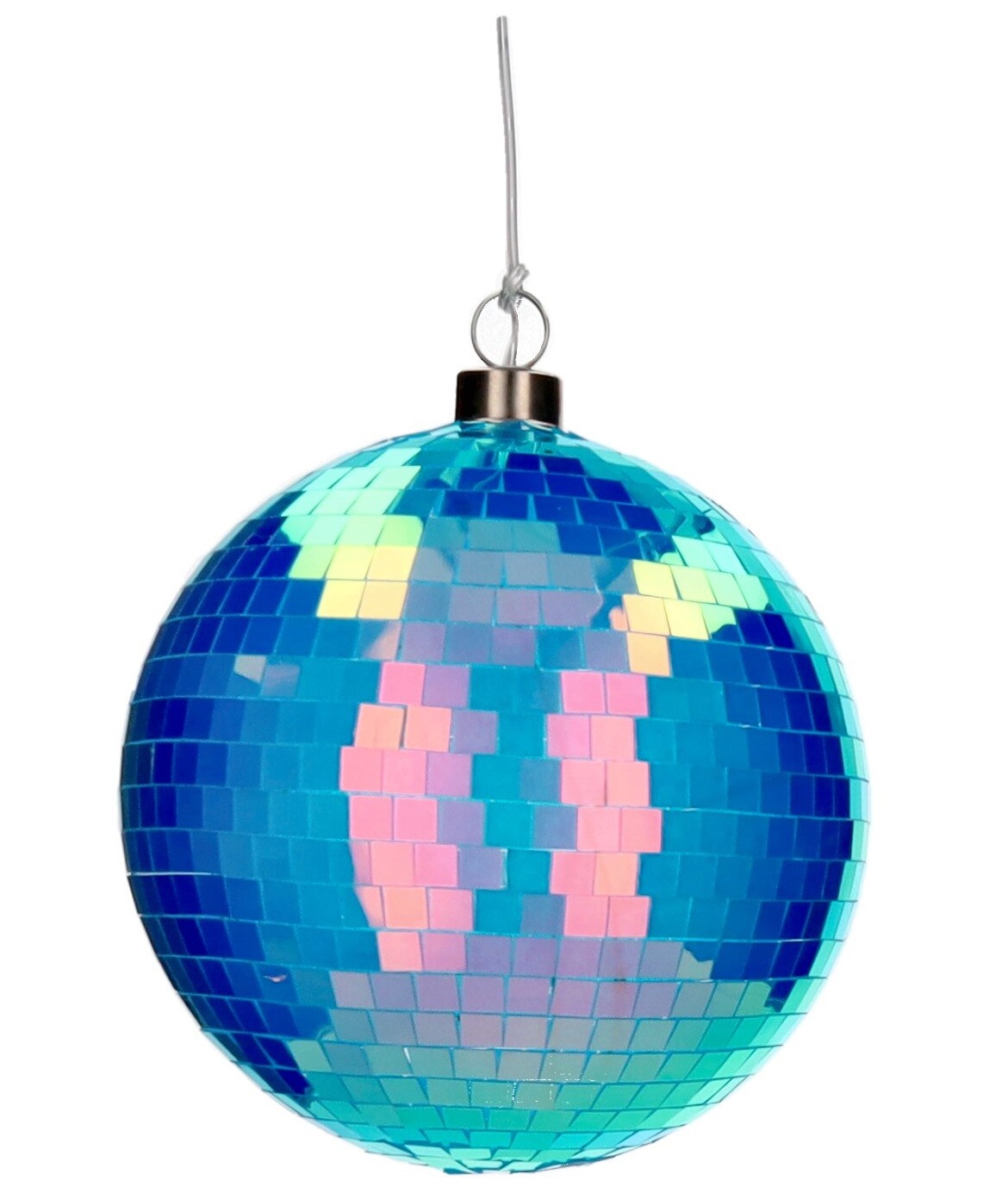 The Gift Company DISCO LED Kugel aus Glas in Neon Blau – 15 cm 