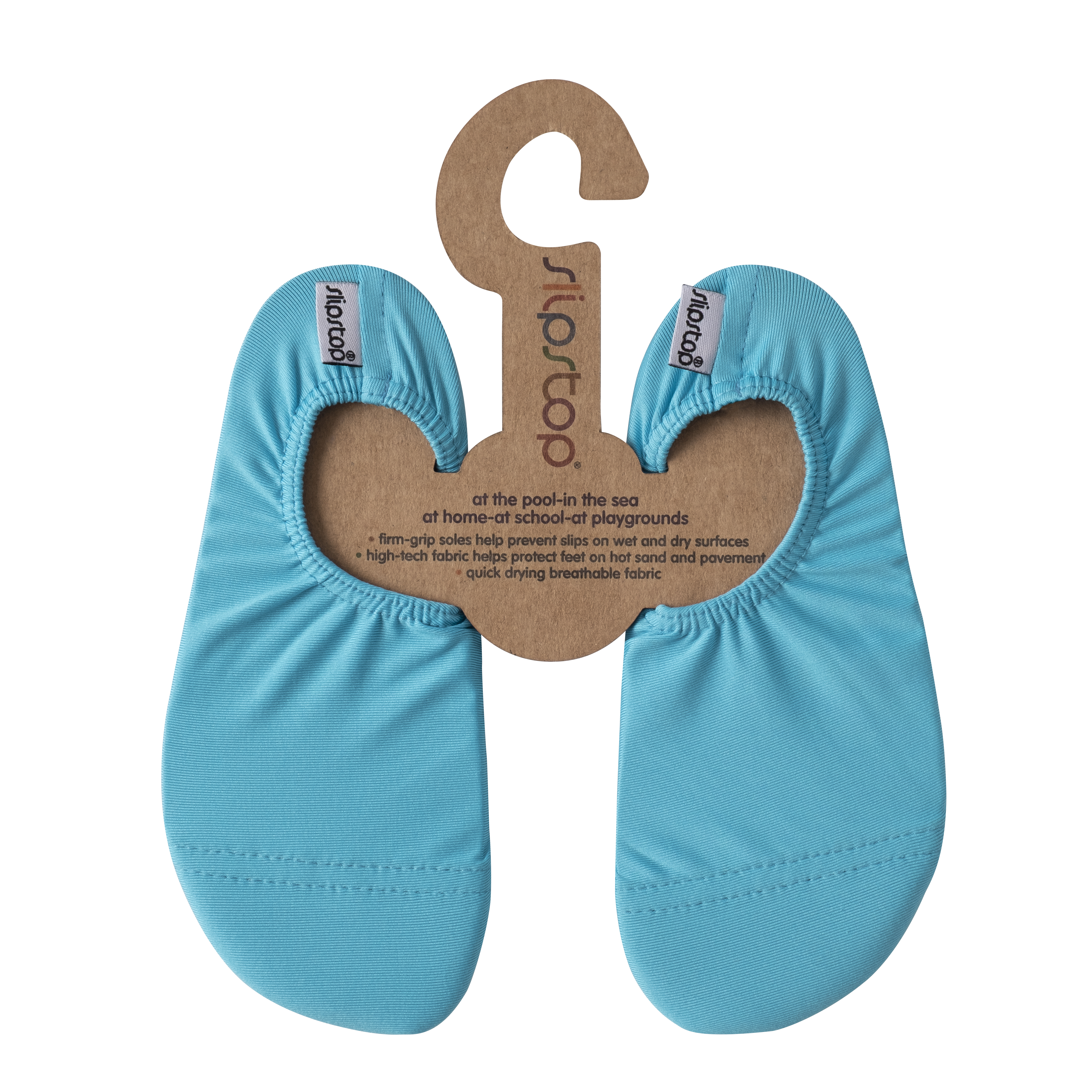 Neon-Blue SlipStop Turn- & Badeschuhe - Unifarben Türkis