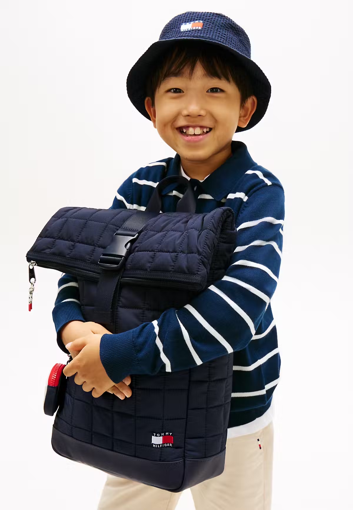 Tommy Hilfiger Rucksack Gesteppt - Wavy Flag Quilted Backpack in Navy Blau 