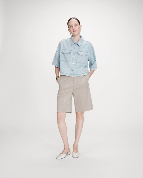 Grace & Mila Oversized Jeans Bluse Vita - Skyblue Grace & Mila Oversized Jeans Bluse Vita - Skyblue