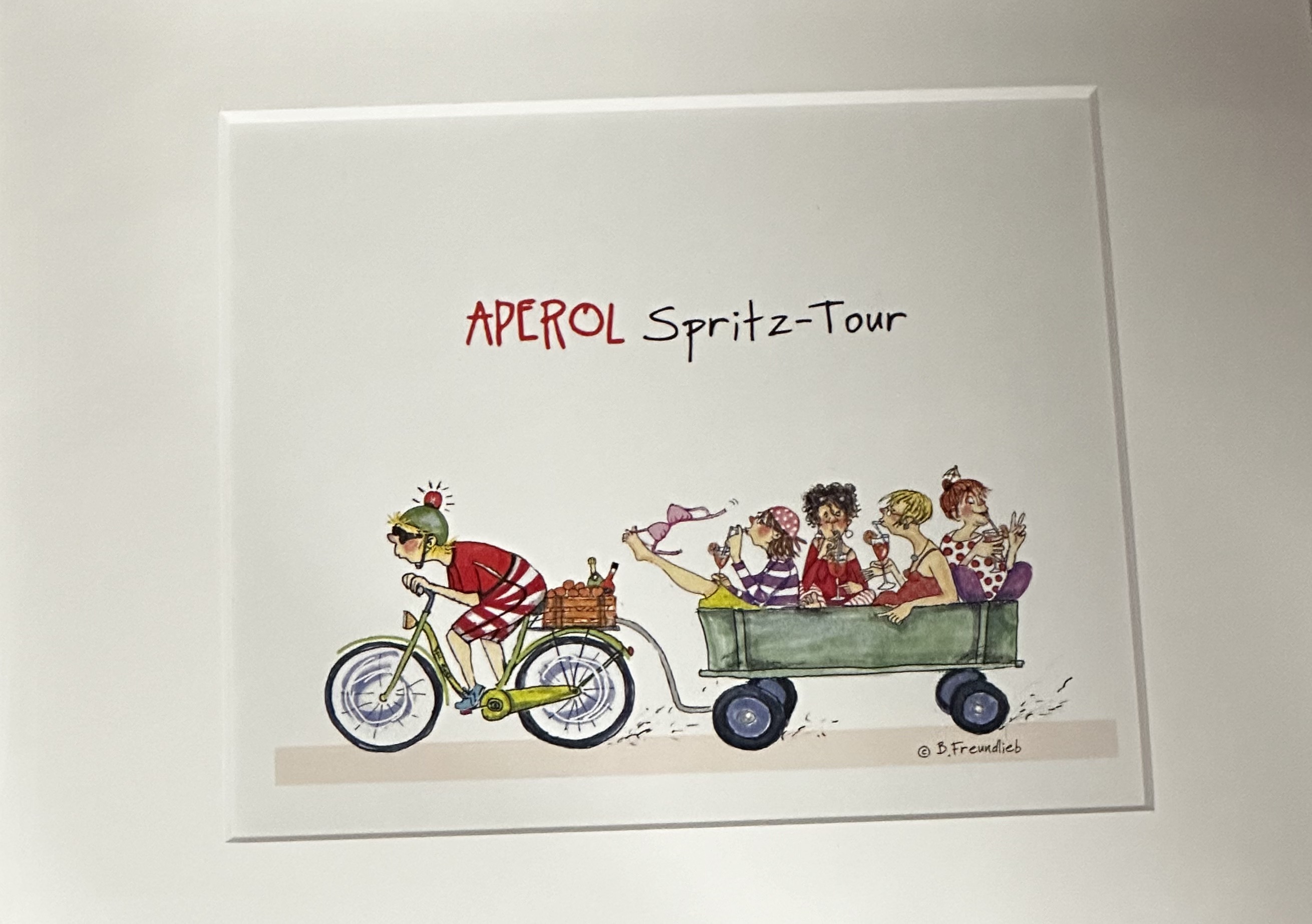 Aperol Sweet Design Kunstwerk mit Passepartout - Aperol Spritz-Tour