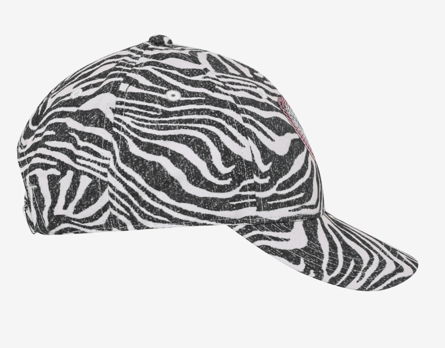 Minymo Baseball Cap Zebra Print mit Glitzer Herz