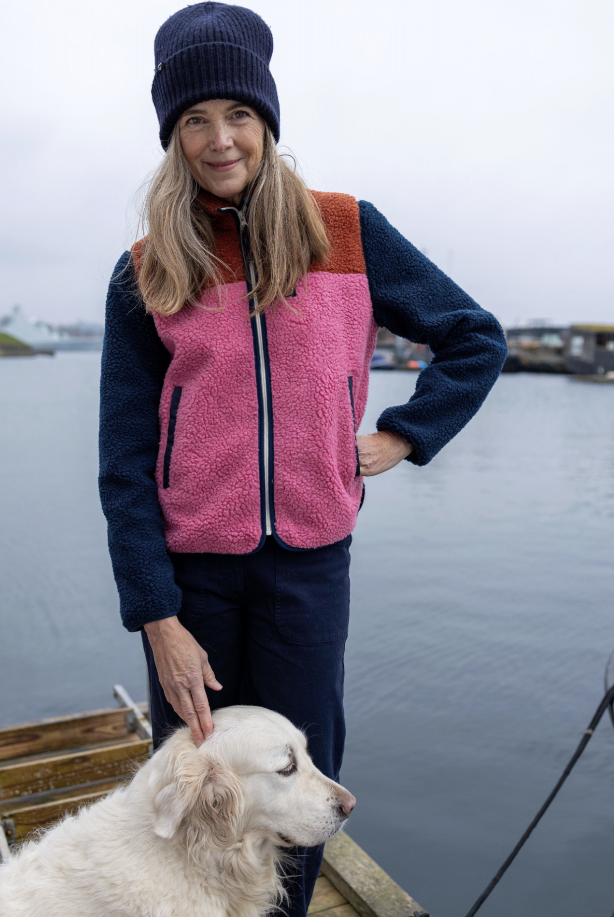 Danefae Danebirk Fleece Zip-Up Fleecejacke Dark Red, Navy and Spicy Pink Danefae Danebirk Fleece Zip-Up Fleecejacke Dark Red, Navy and Spicy Pink