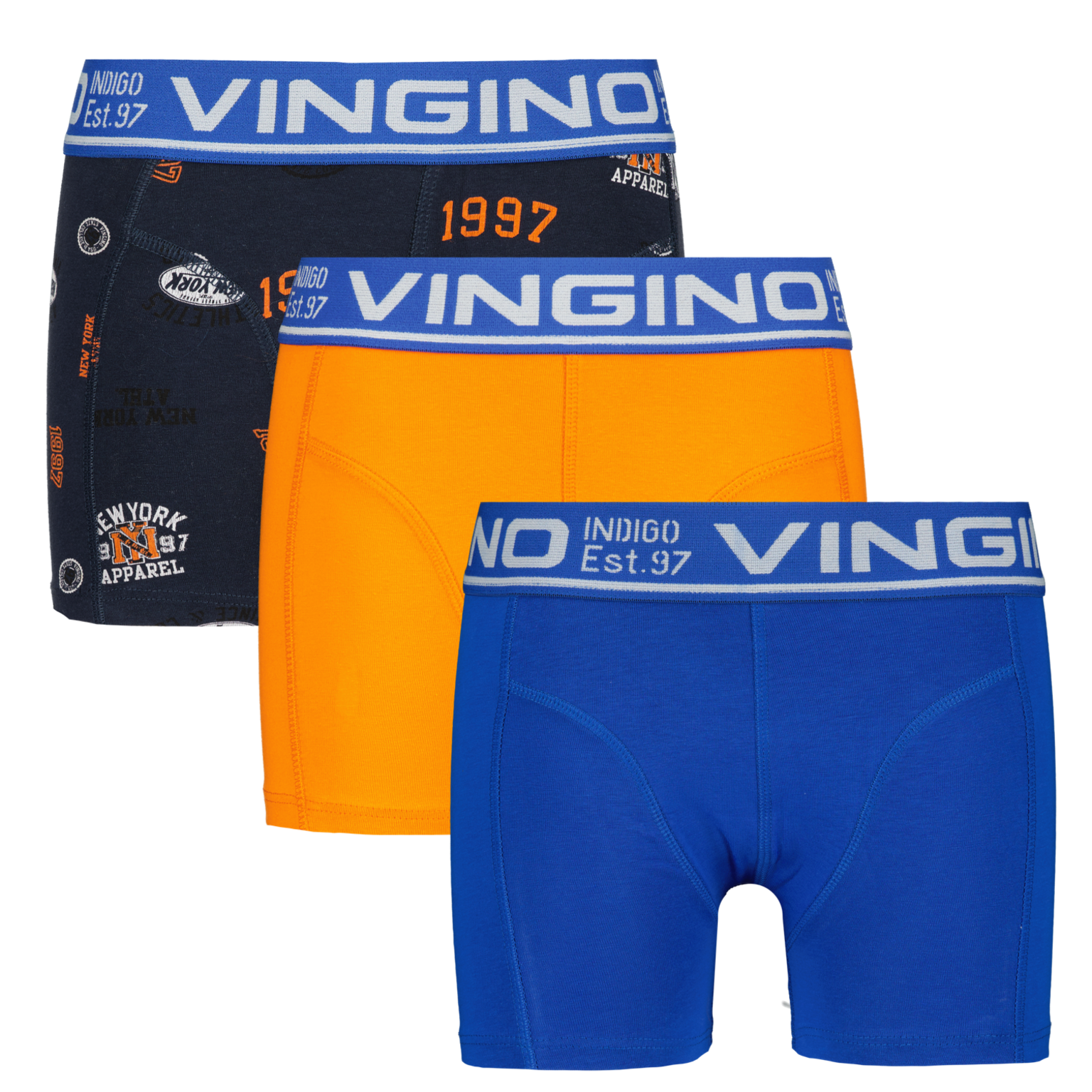 AW22KBN72507_B-223-9-ATHLETICS_Sky-Orange_FRONT Vingino Boxer 3er Set - Sky Orange