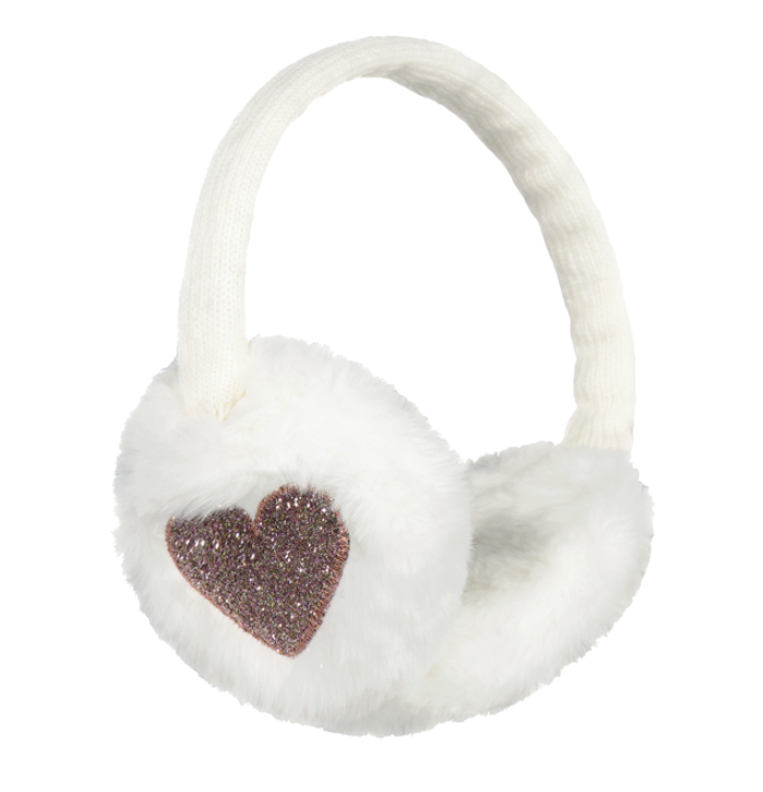 Barts Glimmara Earmuffs mit weichem Fell und Glitzer Herz - Creme Barts Glimmara Earmuffs mit weichem Fell und Glitzer Herz - Creme