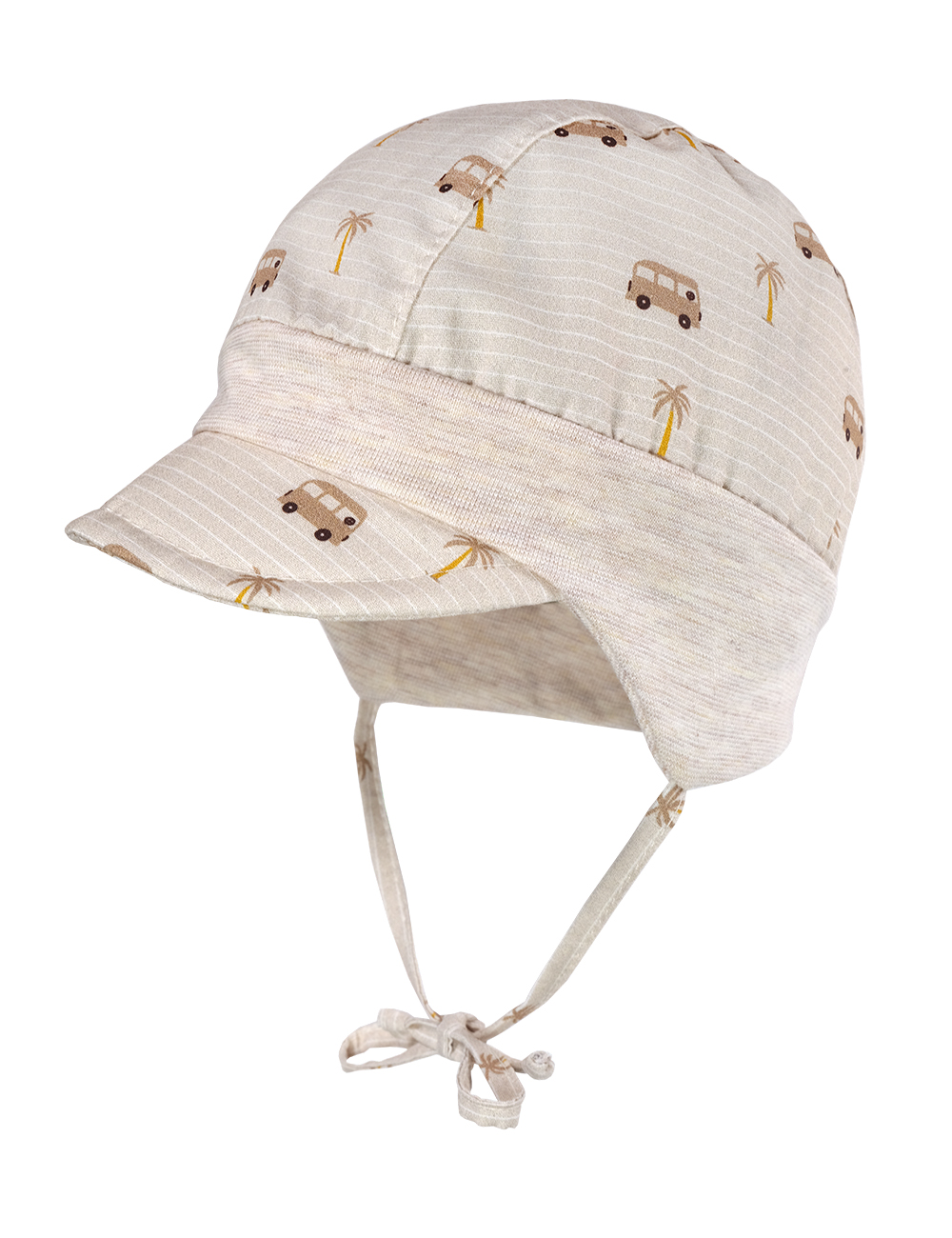 10_355001210000062 Maximo Baby Schildmütze, Band Jerseybund, Webstoff bedruckt UV 50 - Safari