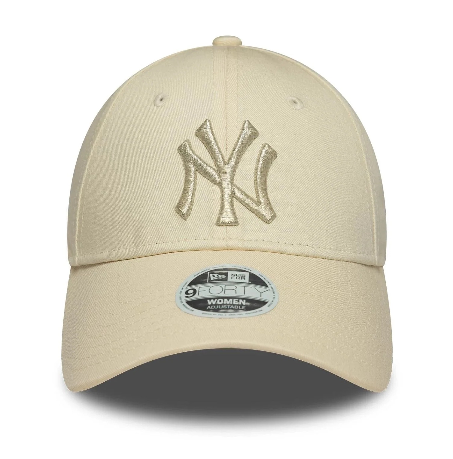 New Era Vanilla Creme Hellbeige New York Yankees Damen MLB Metallic Logo 9FORTY Verstellbare Cap