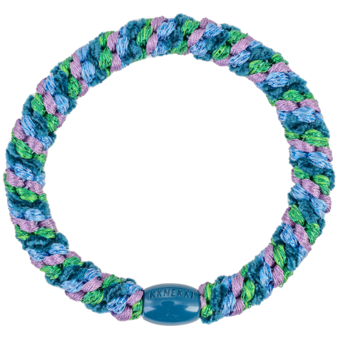 Kknekki Haargummi/Armband - Petrol Green Velvet & Lavender