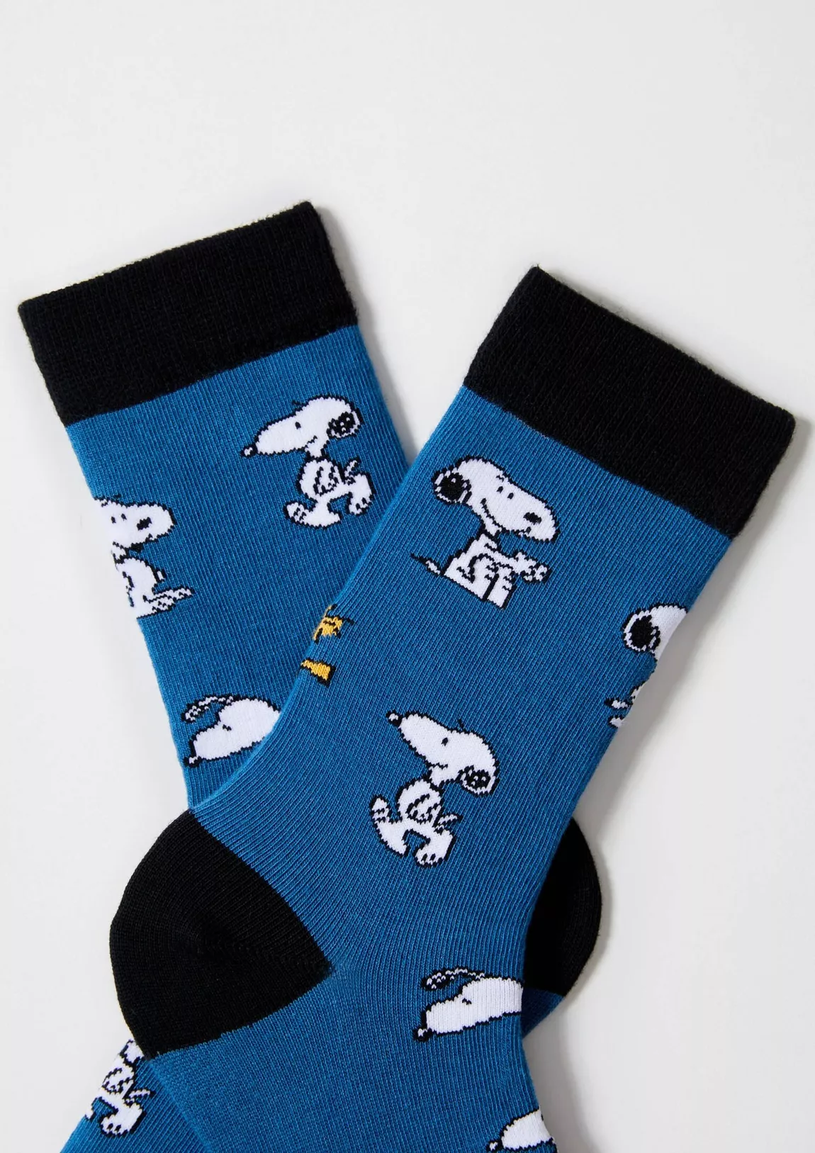 besocks Peanuts Kindersocken aus Bio-Baumwolle in Blau - Snoopy & Woodstock 