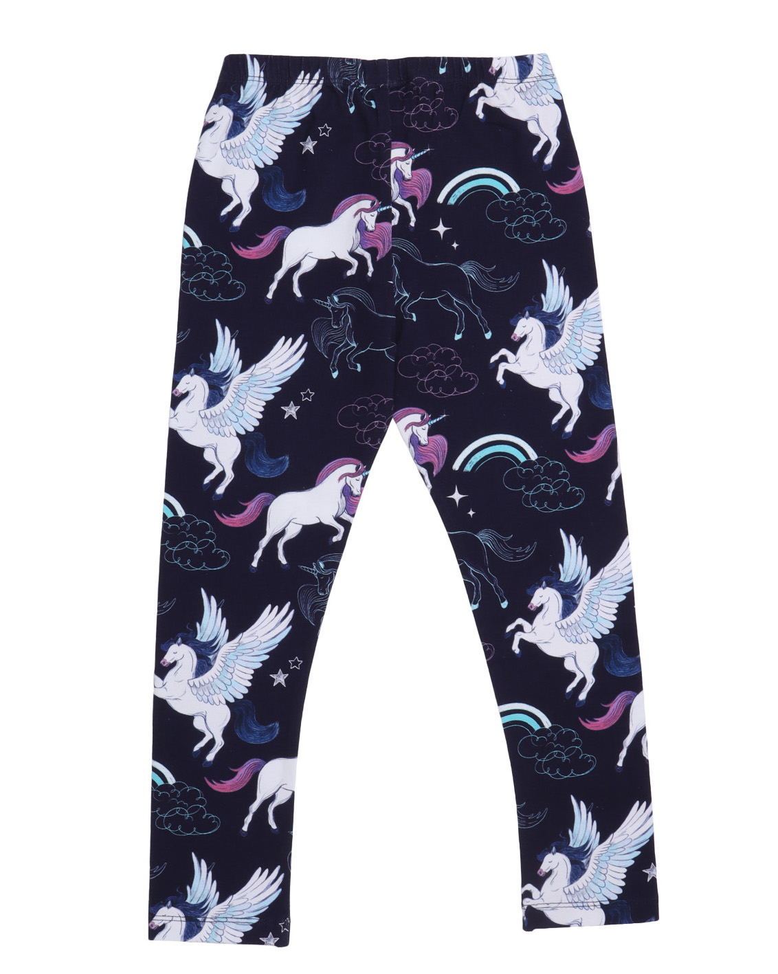UP31-213_2-1 Walkiddy Legging in Navy - Unicorns & Pegasus