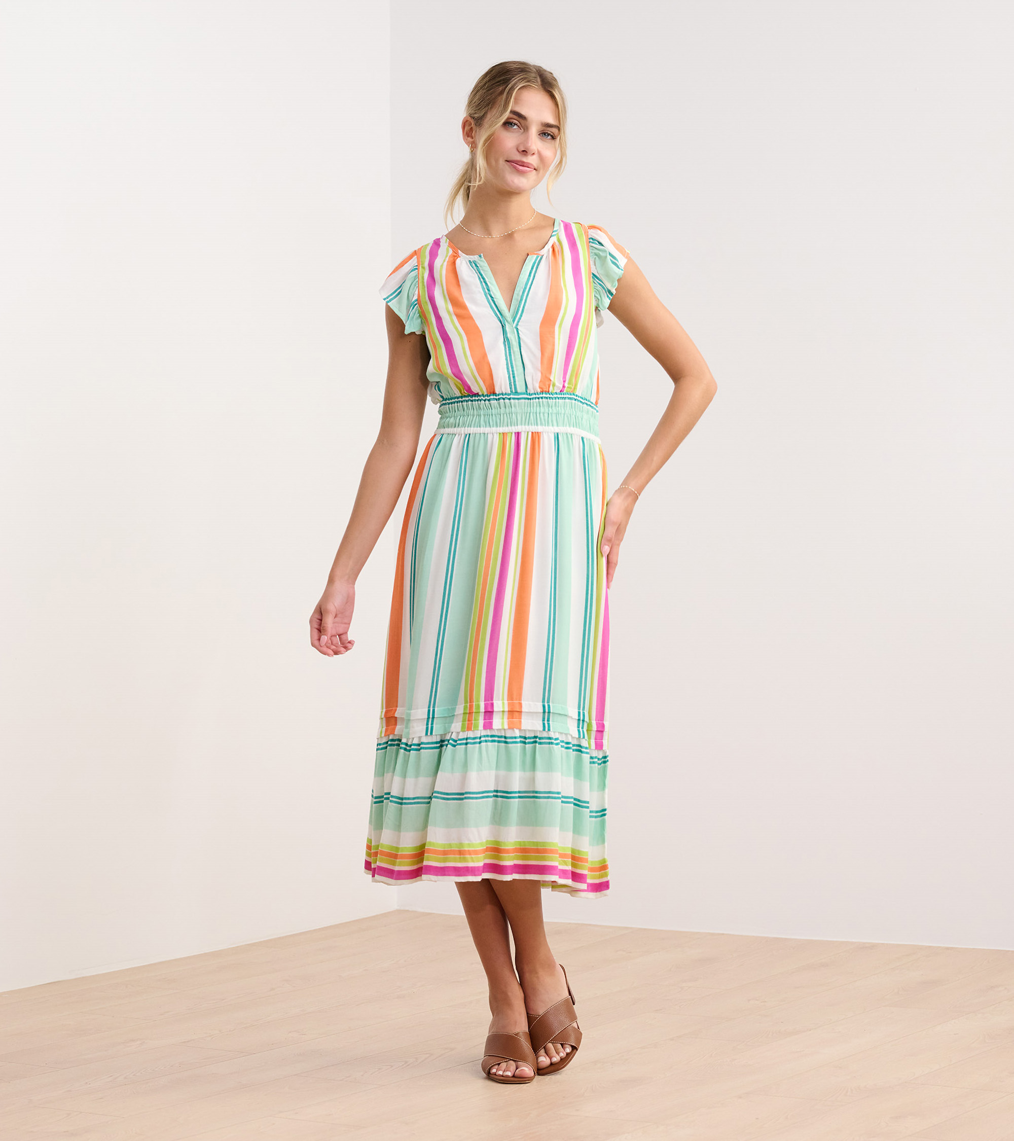 Hatley Fiona Kleid aus Modal - Sea Glass Stripes - SALE