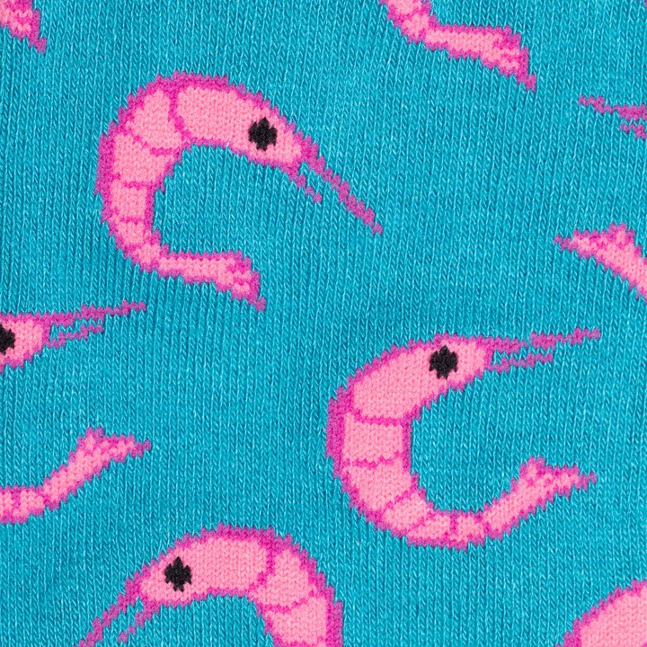 Swole Panda Bambus Herren Socken in Türkis & Pink - Shrimp