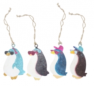 Pape Weihnachtsanhänger Baumschmuck Pinguin - Farbauswahl