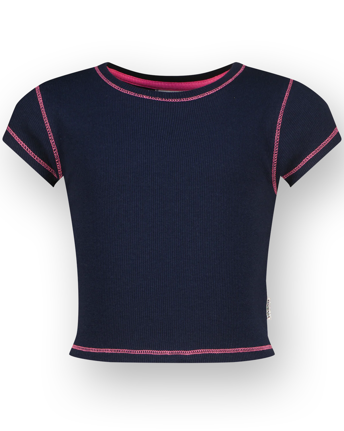 Vingino Mädchen Basic crop T-Shirt in Navy