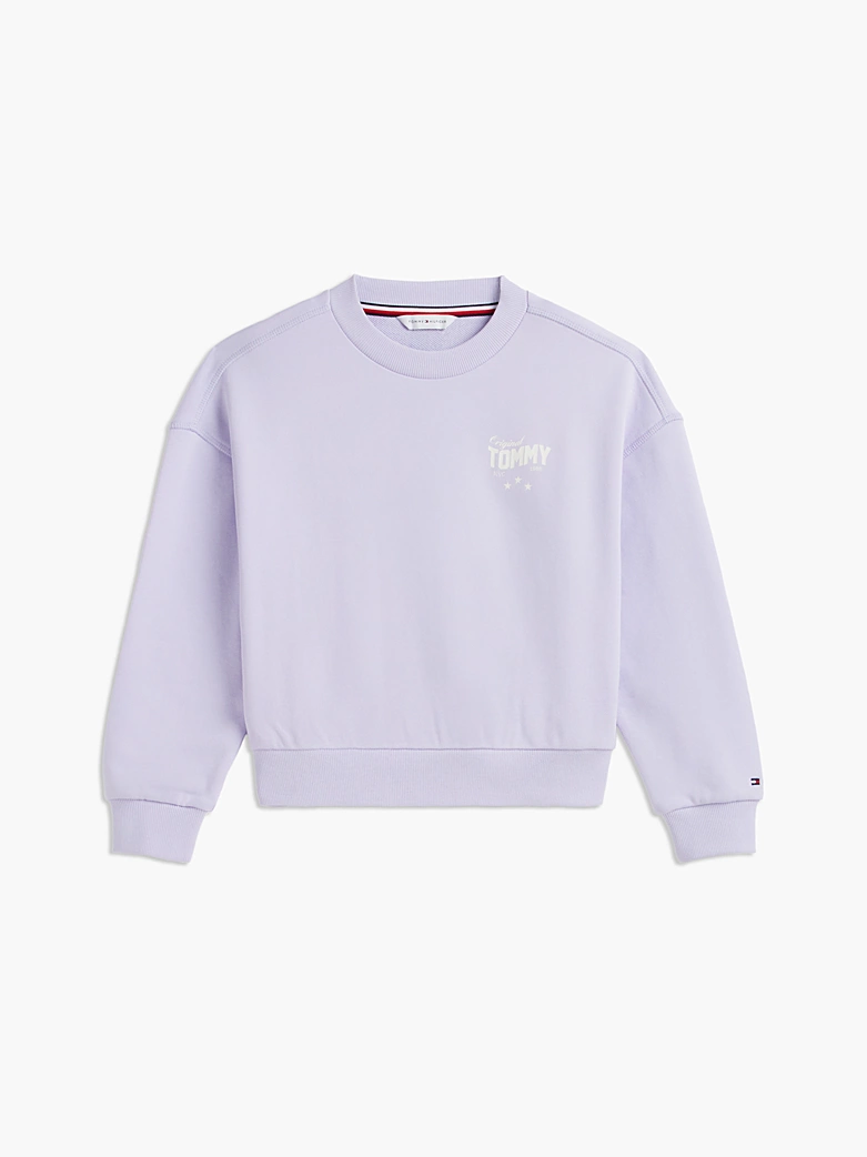 Tommy Hilfiger Starback Graphik Sweatshirt in Lavender Ice - Flieder Tommy Hilfiger Starback Graphik Sweatshirt in Lavender Ice - Flieder