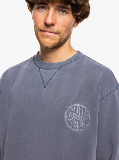 Quiksilver Garment Dye Pullover für Männer - Estate Blue/Grau-Blau Quiksilver Garment Dye Pullover für Männer - Estate Blue/Grau-Blau