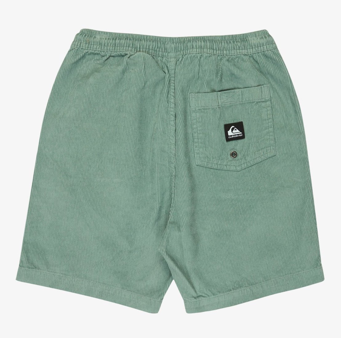 Quiksilver Boys Taxer Kord Shorts mit Elastischem Bund in Grün