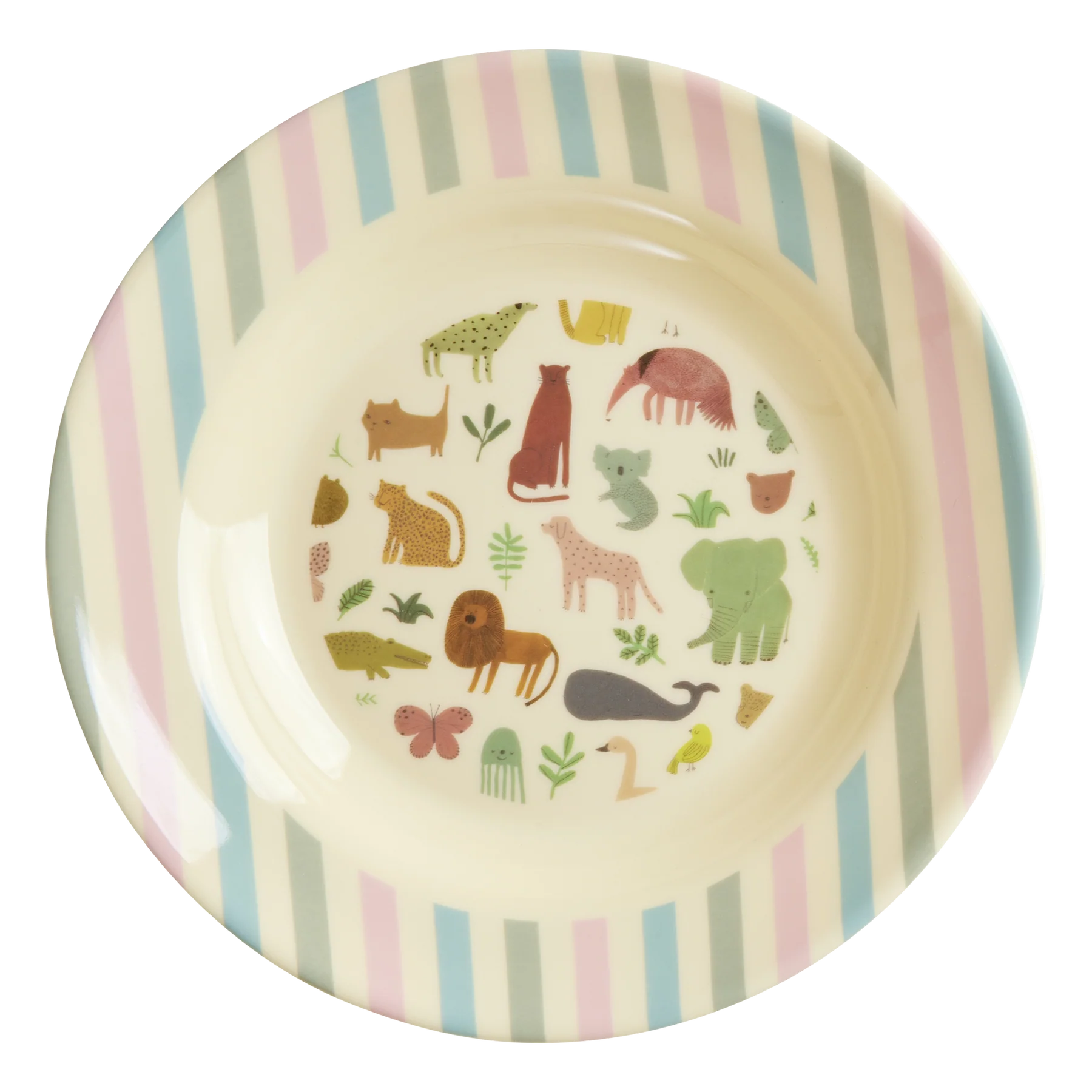 RICE Melamin Kinderschüssel - Mehrfarbig - Sweet Jungle Print - Wilde Tiere
