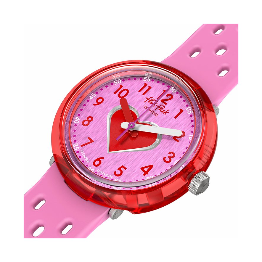 Flik Flak Kinderuhr in Pink - FIZZ in Pink mit Herz Flik Flak Kinderuhr in Pink - FIZZ in Pink mit Herz