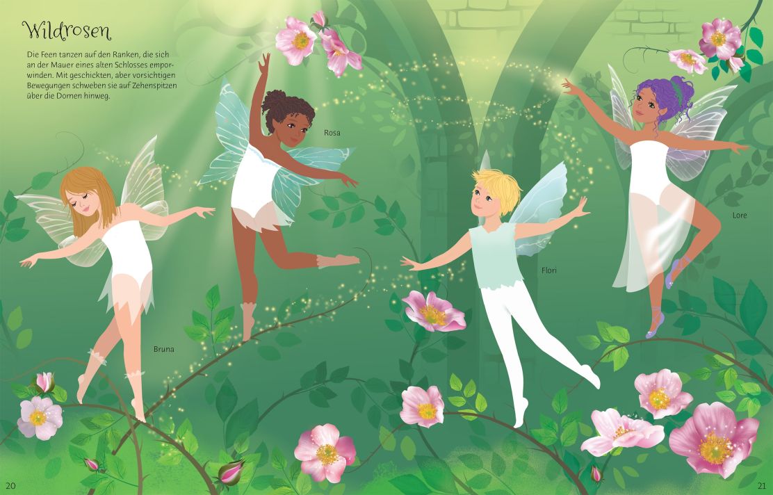 Usborne Mein Anziehpuppen-Stickerbuch im Feen-Ballett Usborne Mein Anziehpuppen-Stickerbuch im Feen-Ballett