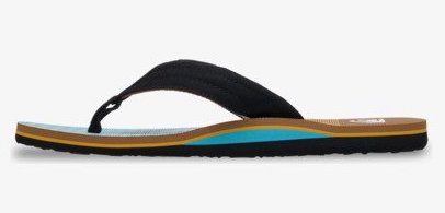 Quiksilver Molokai Layback Flip Flop Sandalen für Männer - Tobacco Brown Tijuana Streifen