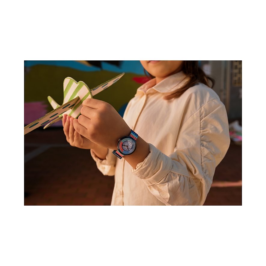 Flik Flak Kinderuhr in Pink - STRIPY STRIPES Flik Flak Kinderuhr in Pink - STRIPY STRIPES