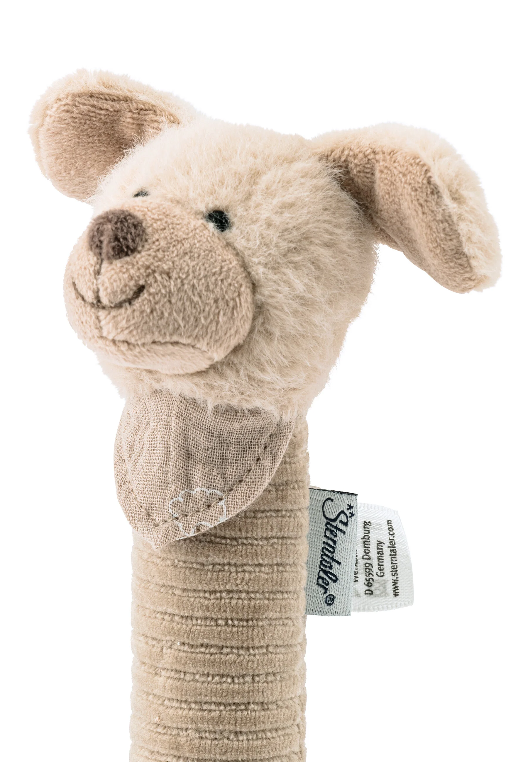 Sterntaler Greifling Baby Quitschtier Hund Lucky in graubeige Sterntaler Greifling Baby Quitschtier Hund Lucky in graubeige