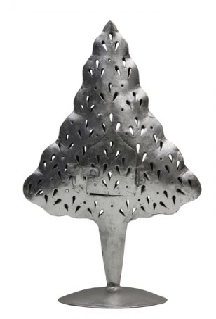 Pape Baum Windlicht M - Silber - SALE