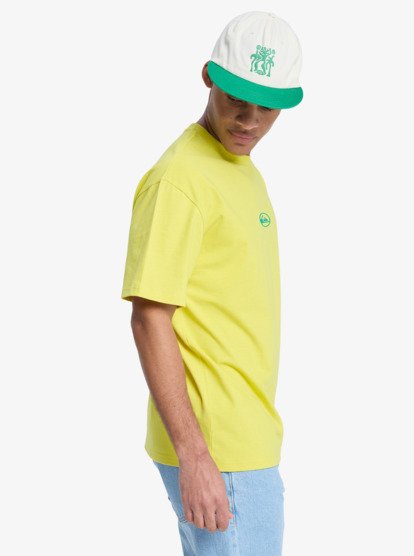 Quiksilver Flowers Surfing - T-Shirt für Männer in Bright Gelb & Grün Quiksilver Flowers Surfing - T-Shirt für Männer in Bright Gelb & Grün