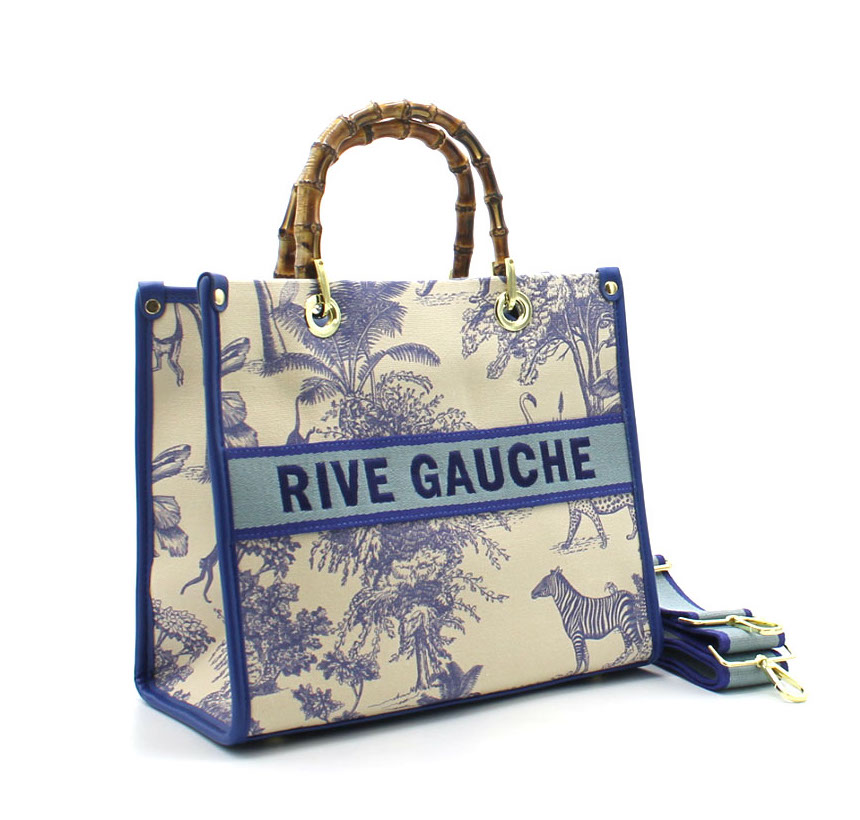 Vimoda JUNGLE Enye Banktasche RIVE GAUCHE Royalblau Dschungelprint Vimoda JUNGLE Enye Banktasche RIVE GAUCHE Royalblau Dschungelprint