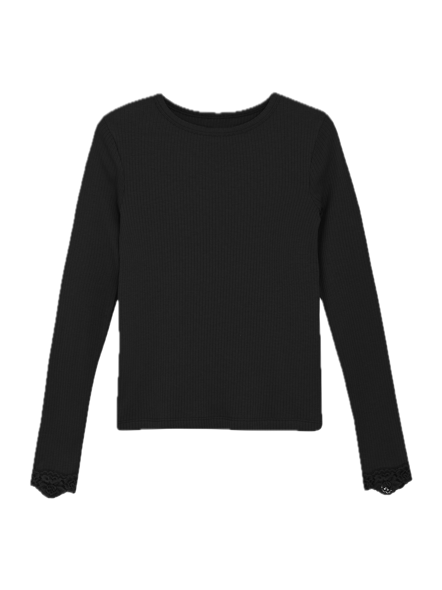Creamie Langarmshirt Ripp aus Modal - Black Iris/Schwarz Creamie Langarmshirt Ripp aus Modal - Black Iris/Schwarz