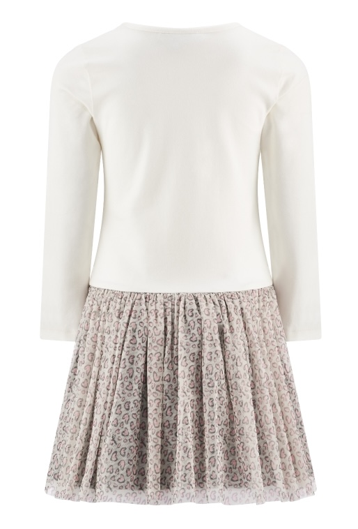 Happy Girls Jersey Kleid in Creme mit Tüllrock mit Leo Herzen - Tänzerin - Dance like nobody is watching Happy Girls Jersey Kleid in Creme mit Tüllrock mit Leo Herzen - Tänzerin - Dance like nobody is watching