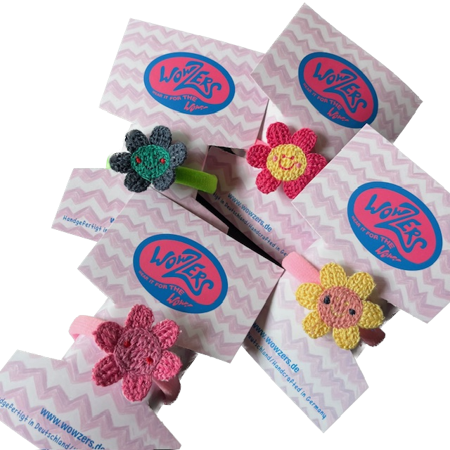 Wowzers Häkelblumen Haargummi - Blume - Wählen Sie Ihr Design