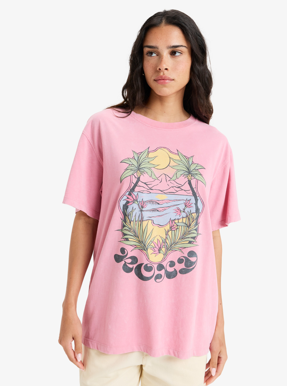 Roxy Sunnyoversize - T-Shirt für Frauen in Orchid Smoke/Rosa - SALE Roxy Sunnyoversize - T-Shirt für Frauen in Orchid Smoke/Rosa - SALE