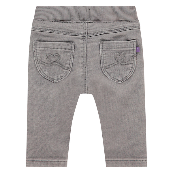 NWB22428206_2 Babyface Baby Mädchen weiche Jeans in Grau mit Stickerei