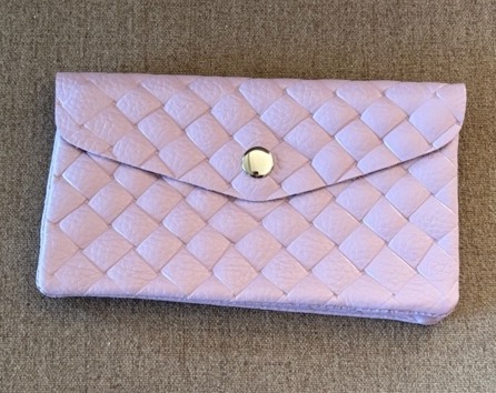 BFF Soft Lattice Leder Geldbeutel - Flieder - Large 