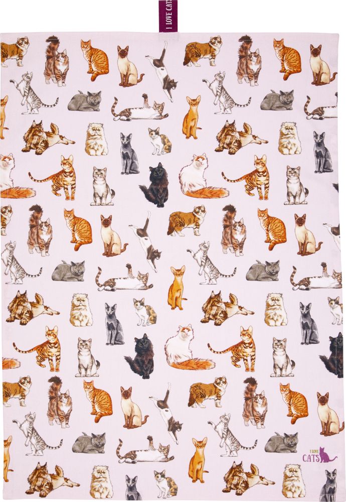 Die Spiegelburg Geschirrtuch - I love cats - Katzen Die Spiegelburg Geschirrtuch - I love cats - Katzen