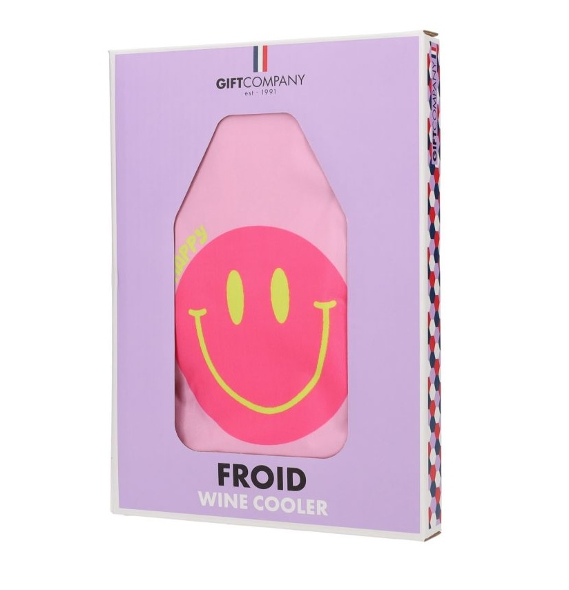 The Gift Company FROID Kühlmanschette für Wein, Sekt, Champagner - Pink Smiley The Gift Company FROID Kühlmanschette für Wein, Sekt, Champagner - Pink Smiley