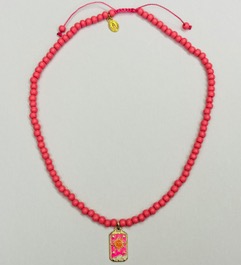 Mo Beads Symbol-Kette Rosa mit Lucky Charms Anhängern