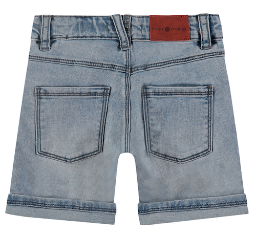 Babyface Stains & Stories Jog Jeans Short in Medium Blau Denim